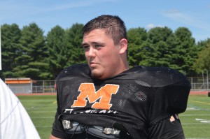 Kevin Murtha is a 6'2", 290-pound offensive guard. He is looking to go biblical on some defenders this season.